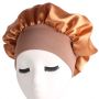  Custom elastic wide band silk satin hair bonnets