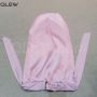 Custom Pink Satin Sleep Wide Elastic Band Bonnet With Long Bandage
