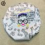 Kids Satin Bonnet Sleeping Cap for Baby Adjustable Satin Cap for Night Sleeping Reversible Double Layer White/Purple