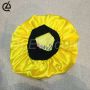 Satin Night Cap Yellow Bonnet With Logo