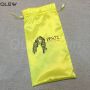 Yellow Satin Bags Custom Logo Drawstring Dust Wig Bags