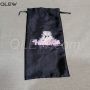Custom Black Satin Bag Dust Bag Wig bag