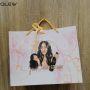 Luxury Marble Paper Shipping Bag With Ribbon