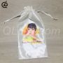 Drawstring Wig Pouches Wedding Party Christmas Favor Gift Candy Chocolate Bags(White)
