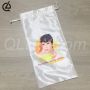 Drawstring Wig Pouches Wedding Party Christmas Favor Gift Candy Chocolate Bags(White)