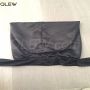 Custom logo Black Long Bonnet with Snap