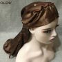 Satin Long Bonnet with Satin Band,(Brown )