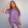 Women's 2 Pieces of Sets T-shirt and Shorts Set