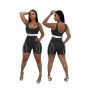 Women Sleeveless Tank Jumpsuit One-pieces O-neck High Waist Striped Bodycon Sports Rompers