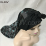 Custom Repeat Logo Extra Long Bonnet With tie