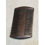Natural wooden beard comb with logo