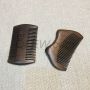 Natural wooden beard comb with logo