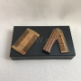 OEM wooden black sandalwood beard brush comb set