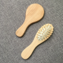 Portable cosmetic mirror comb set wood travel mini comb mirror set