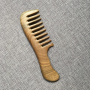 OEM wide tooth wooden handle sandalwood hair comb