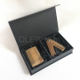 OEM wooden black sandalwood beard brush comb set