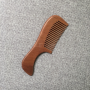 OEM wide tooth wooden handle sandalwood hair comb