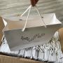 custom white shopping paper bag with rope