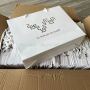 custom white shopping paper bag with rope