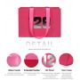 Custom Luxury Clothing Retail Gift Hot Pink Recycled Paper Bag Embedded Ribbon Handles for Shoes & Clothing