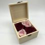 Custom Natural Square wooden flower box with metal lock