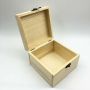Luxury small hinges metal clasp gift packaging plain custom wooden box