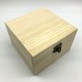 Luxury small hinges metal clasp gift packaging plain custom wooden box