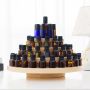 Rotatable Wooden Essential Oil Display with 4 Tiers Holds 63 Bottles for 10ml/15ml/100ml