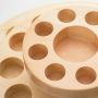Rotatable Wooden Essential Oil Display with 4 Tiers Holds 63 Bottles for 10ml/15ml/100ml