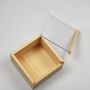 Wholesale new desgin cheap customized transparent slid lid pine wooden box
