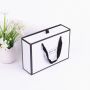 Custom drawer cardboard clothing packaging box with ribbon handle