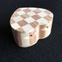 Custom Small color matching Heart Shaped Wooden Box With Magnetic Lid
