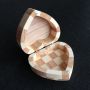 Custom Small color matching Heart Shaped Wooden Box With Magnetic Lid