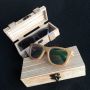 Hot sale Custom packaging wooden sunglasses box with lock