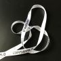 China Factory Wholesale Polyester Custom Printed black Satin Ribbon 