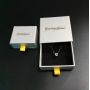 Custom logo printed velvet paper sliding packaging jewelry box 