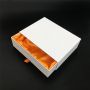 Luxury White drawer sliding gift packaging paper box for cosmetics with gold lining