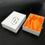 Luxury White drawer sliding gift packaging paper box for cosmetics with gold lining