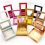 Custom Magnetic Glitter Colorful Square eyelash packaging box empty