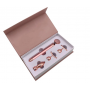 Custom white packaging gift box for massager Green Jade Rollers 