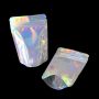 Wholesale hologram foil stand up zipper pouch bag with ziplock 