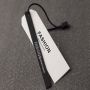 Custom large and small garment hang tag with plastic seal string