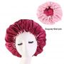 Custom label Colorful double sides silk satin hair bonnets