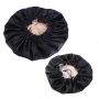 Custom label Colorful double sides silk satin hair bonnets