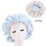 Custom Satin silk designer bonnets with Adjustment buckle