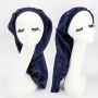 Custom Black Satin Silk long bonnets with logo 