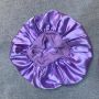 Custom light pink silk bonnet with elastic band
