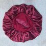 Custom Silver Gray satin bonnet for hair wig mommy