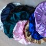 Custom Silver Gray satin bonnet for hair wig mommy
