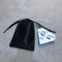Custom Black Satin eyelash bag packaging for lash